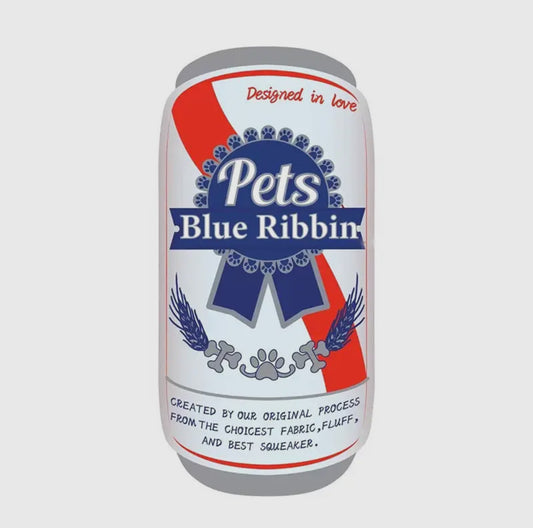 Beer can dog toy